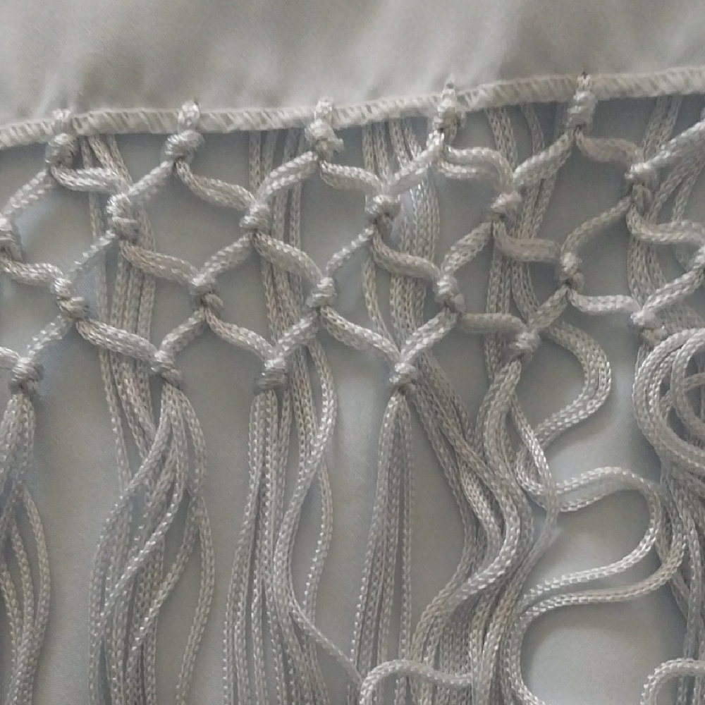 Light Gray Fringe Knit Scarf Wrap